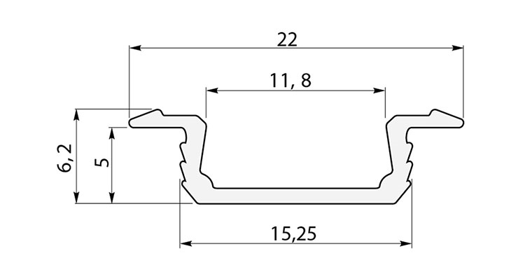 PA-GLAX-AL-Aluminijumski-profil-za-LED-traku-11-8mm-ugradni-2m-BEZ-POKLOPCA