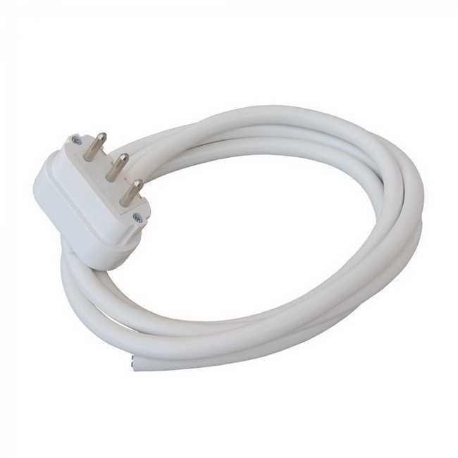 ELID 607 Utikač monofazni sa 1.5m kabla H05VV-F 3x2.5mm2 bijeli