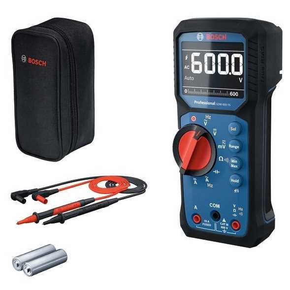 BOSCH GDM 600-15 Digitalni multimetar CAT III 600V  IP65 LCD True RMS
