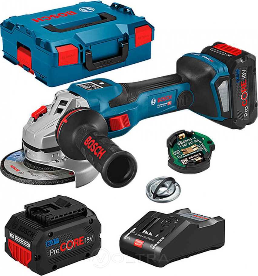 BOSCH GWS 18V-15 SC Akumulatorska ugaona brusilica sa potenciometrom 18V 125mm 2x8Ah PC punjač kofer