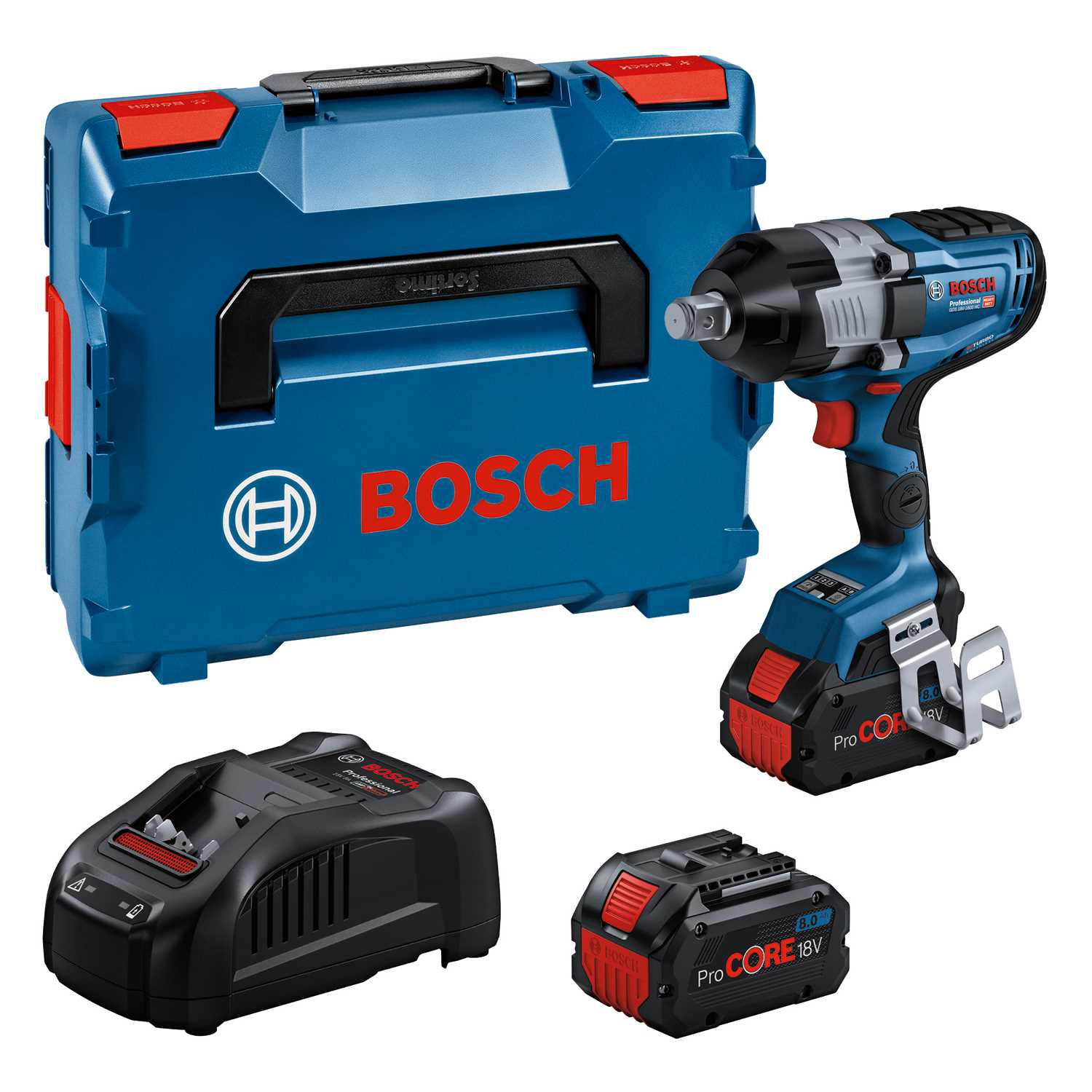 BOSCH GDS 18V-1600 HC Akumulatorski udarni odvijač - zatezač 18V 3/4 cola M 2x8Ah PC punjač i kofer