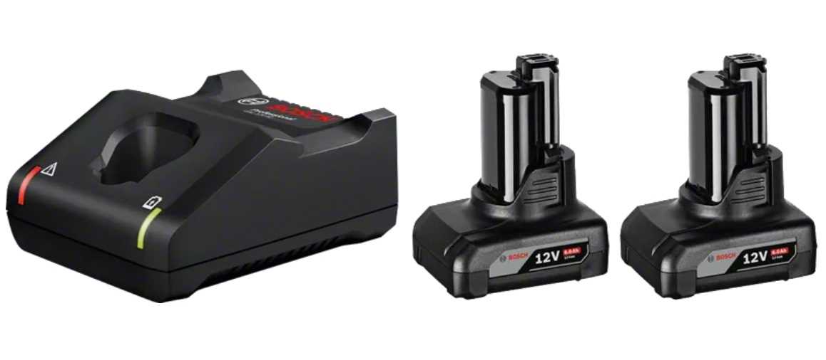 BOSCH Set 2 baterije GBA 12V 6.0Ah i brzi punjač GAL 12V-40