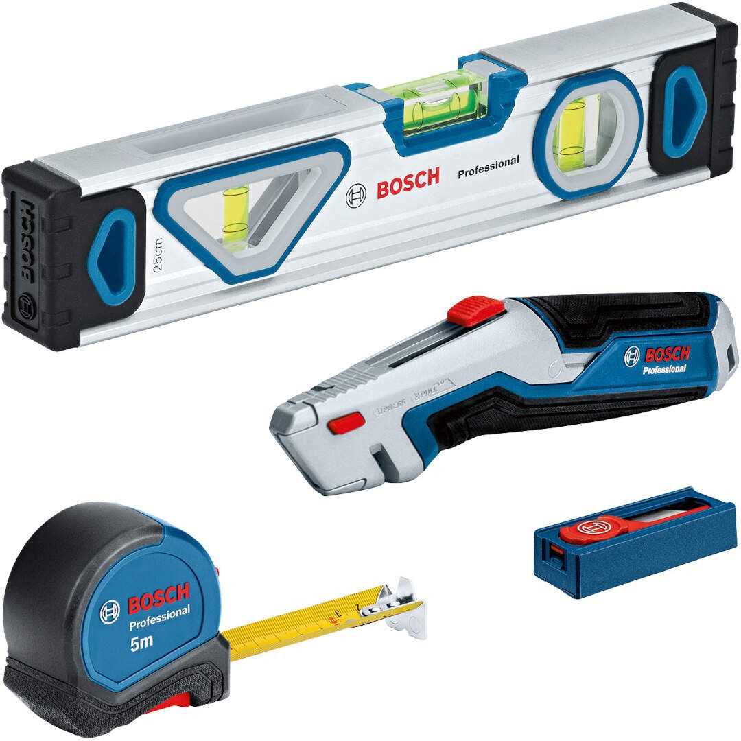 BOSCH Set ručnog alata 13kom libela metar skalpel