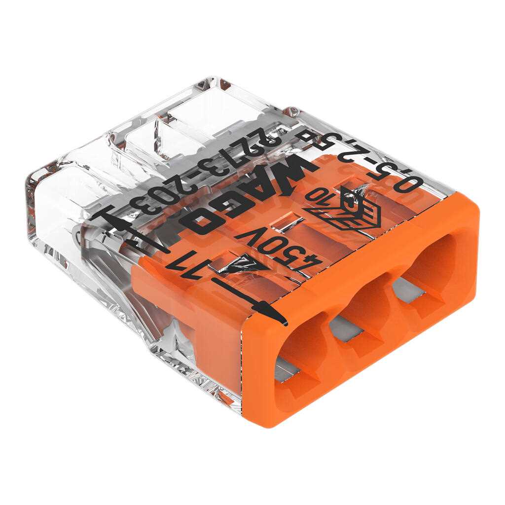 WAGO 2273-203 Stezaljka bezvijčana ubodna sa 3 kontakta max. 2.5mm2 24A