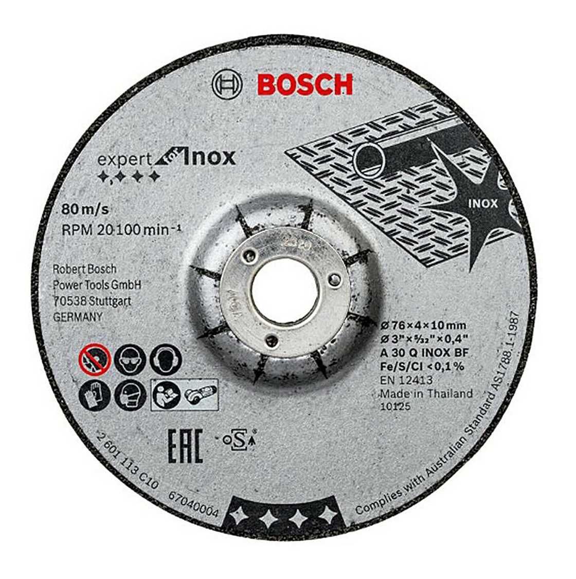 BOSCH Brusna ploča Expert za inox 76x4.0x10mm koljenasta