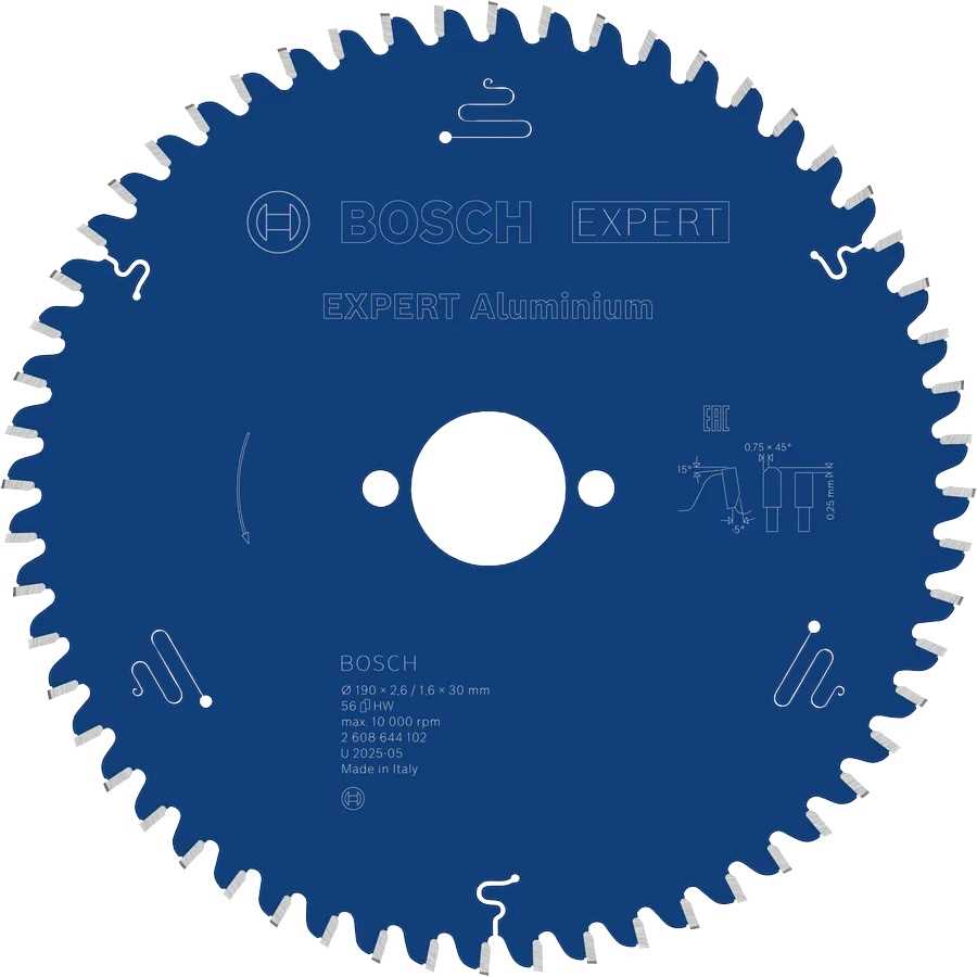 BOSCH List kružne pile Expert for Aluminium 190x2.6/1.6x30mm 56 zuba