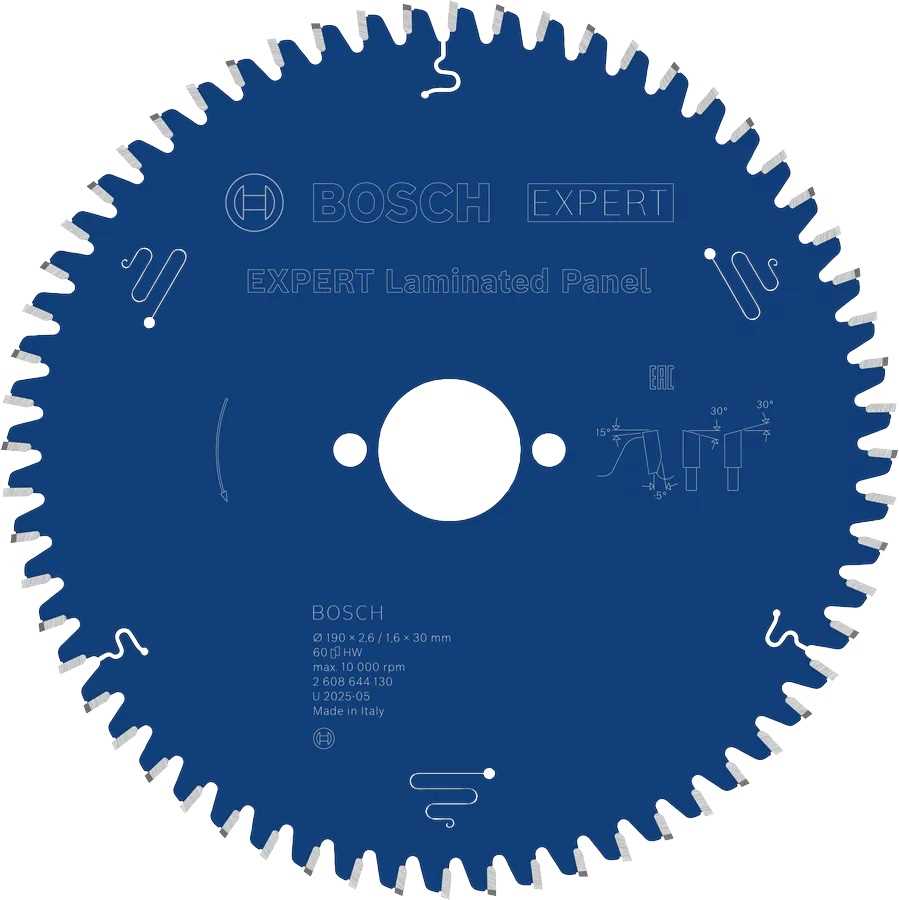 BOSCH List kružne pile Expert for Laminated Panel 190x2.6/1.6x30mm 60 zuba