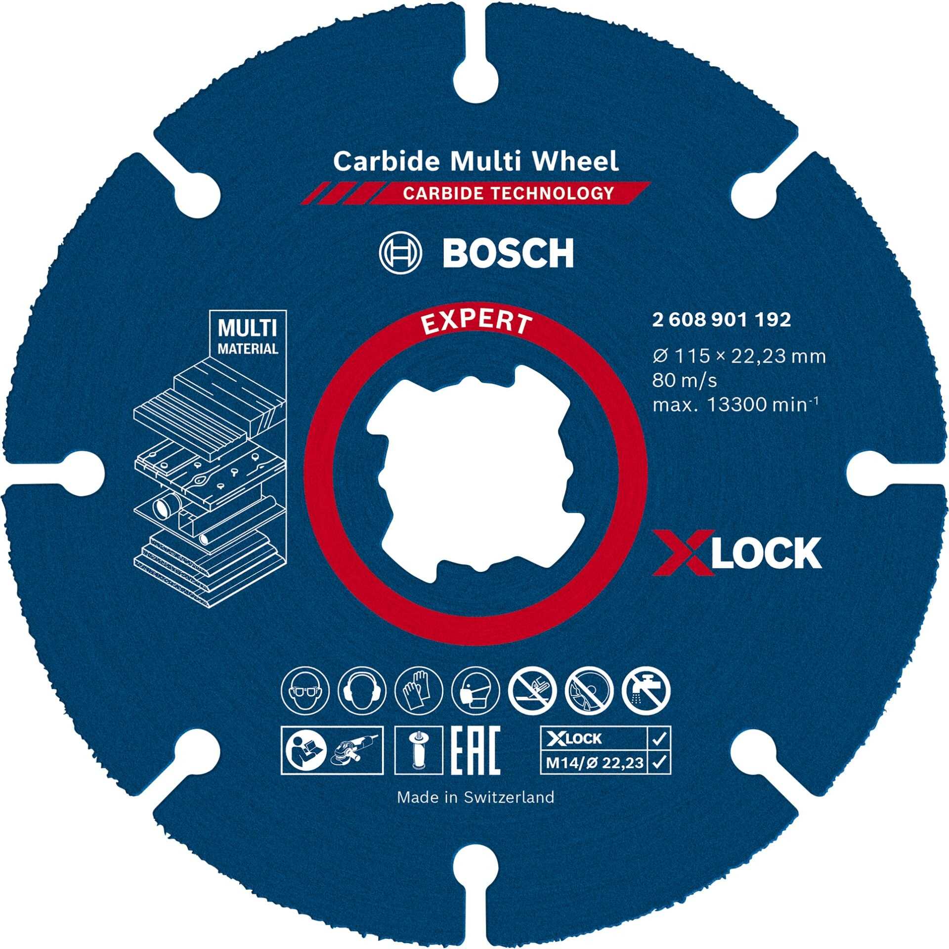 BOSCH EXPERT X-LOCK Rezna ploča Carbide Multi Wheel 115x22.23mm