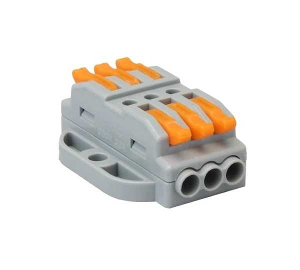 ELMARK Stezaljka bezvijčana preklopna sa 6 kontakata 3 ulaza/3 izlaza max. 4mm2 32A