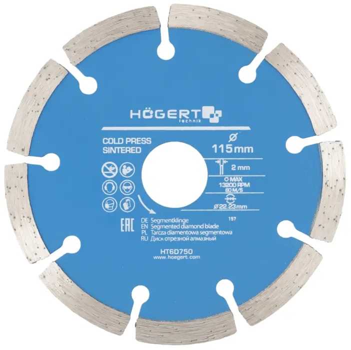 HT6D750 Dijamantna rezna ploča 115x2.0x22.23mm multimaterijal